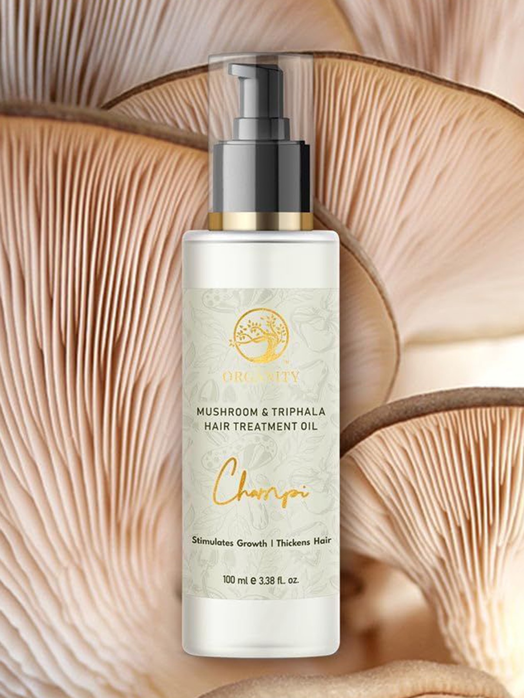 

Organity Champi Mushroom & Triphala Hair Growth Treatment Hair Oil - 100 ml, Gold