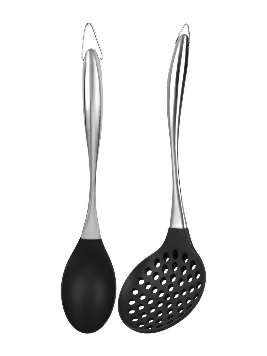 

Baskety 2025 Black 2 Pieces Skimmer Spatula With Serving Spoon
