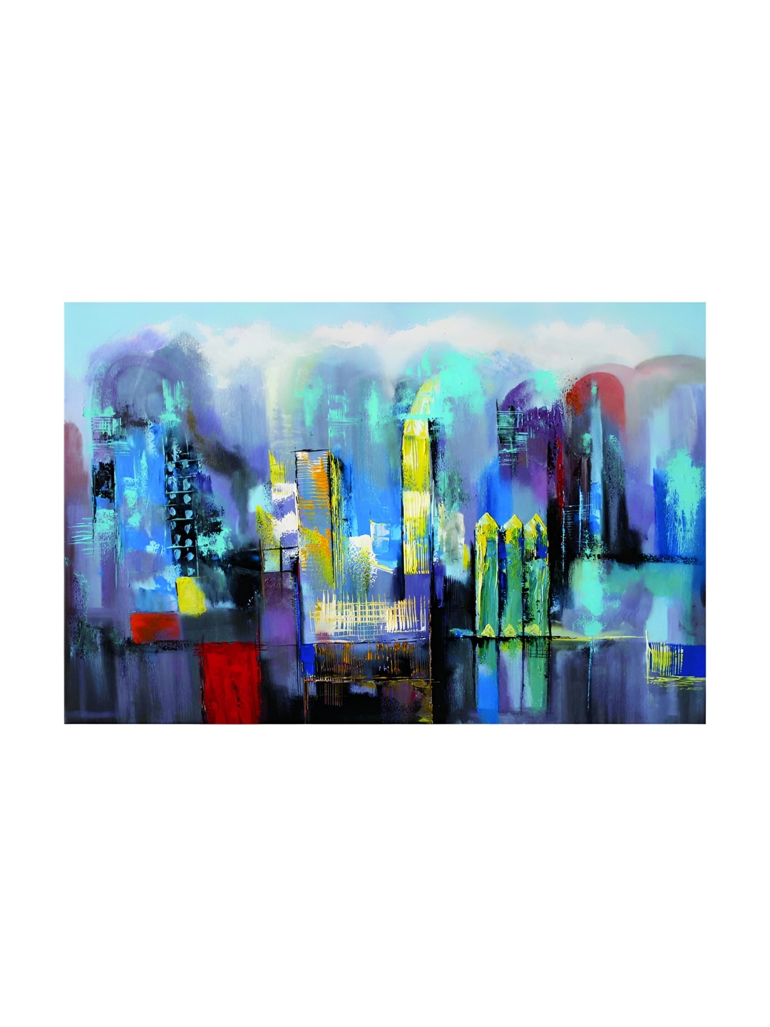 

Inephos Blue & Grey Abstract Wood Wall Art