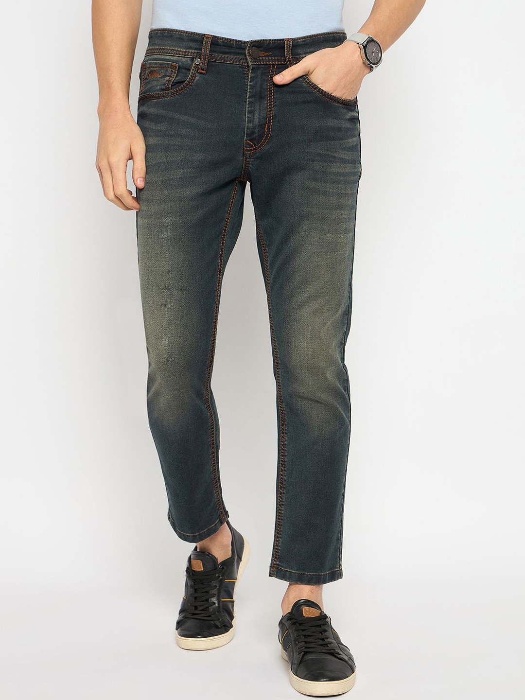 

Duke Men Skinny Fit Light Fade Stretchable Jeans, Blue