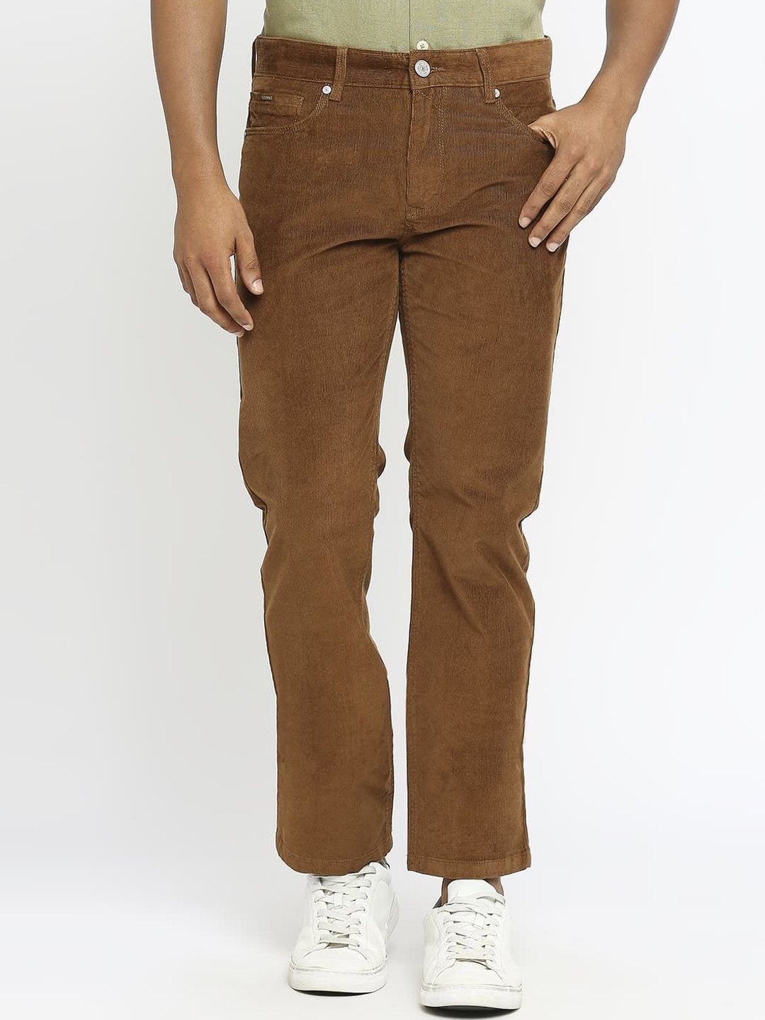 

Basics Men Comfort Corduroy Trousers, Brown