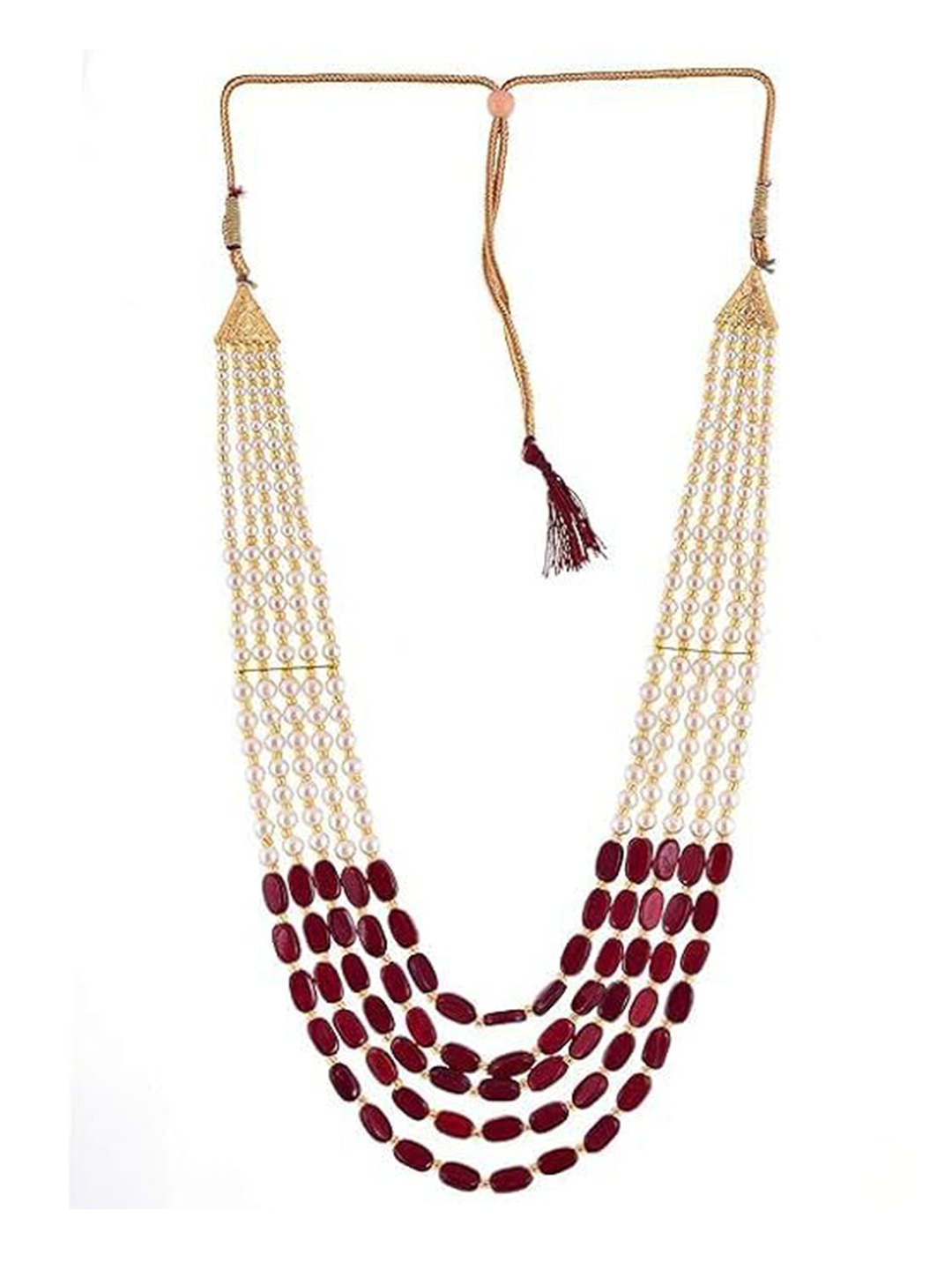 

Kezlin Gold-Plated Artificial Beaded Layered Necklace