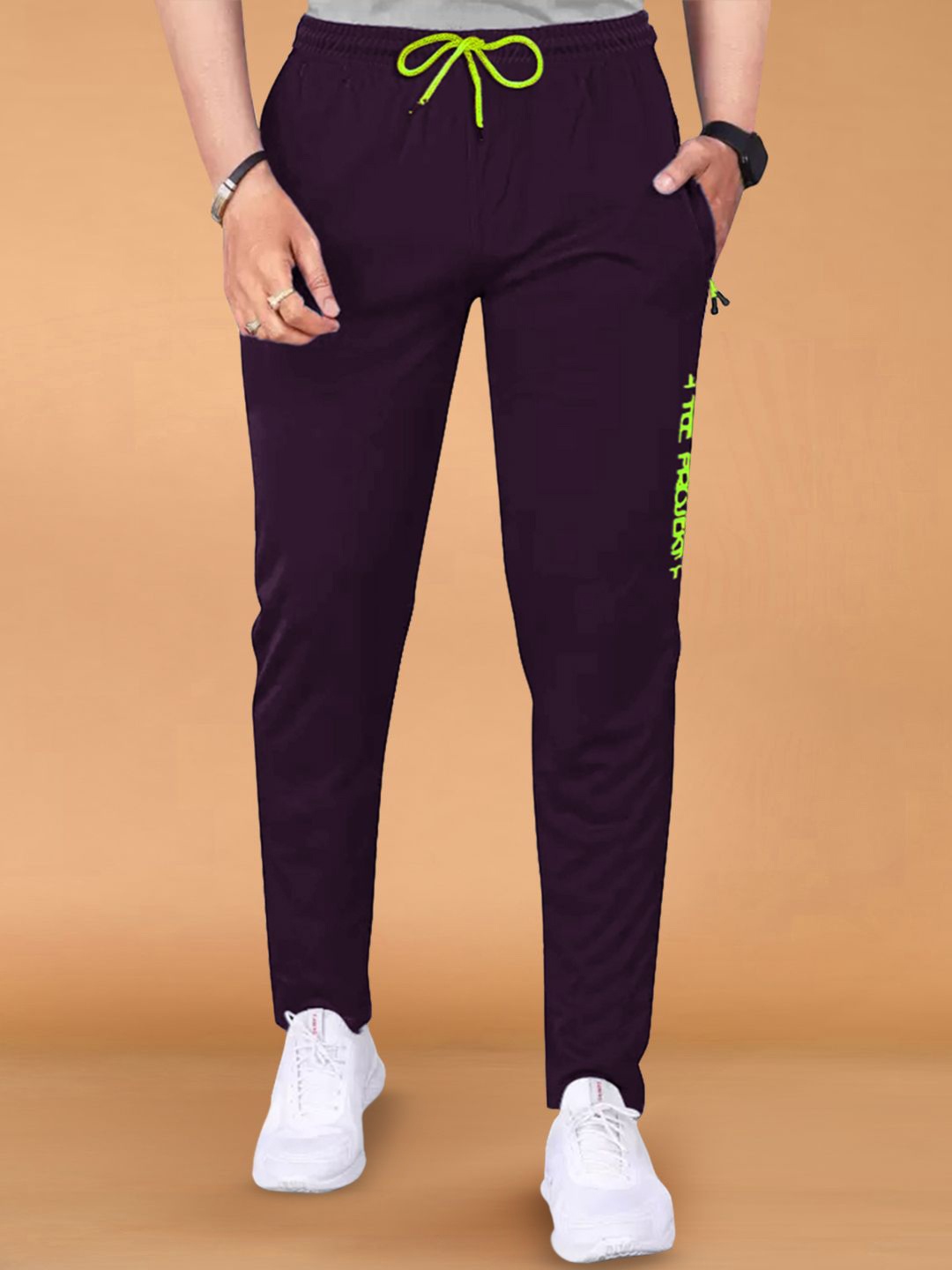 

Moda Rapido Men Mid Rise Track Pants, Purple