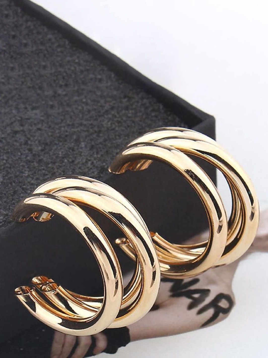 

Celestique Contemporary Hoop Earrings, Gold