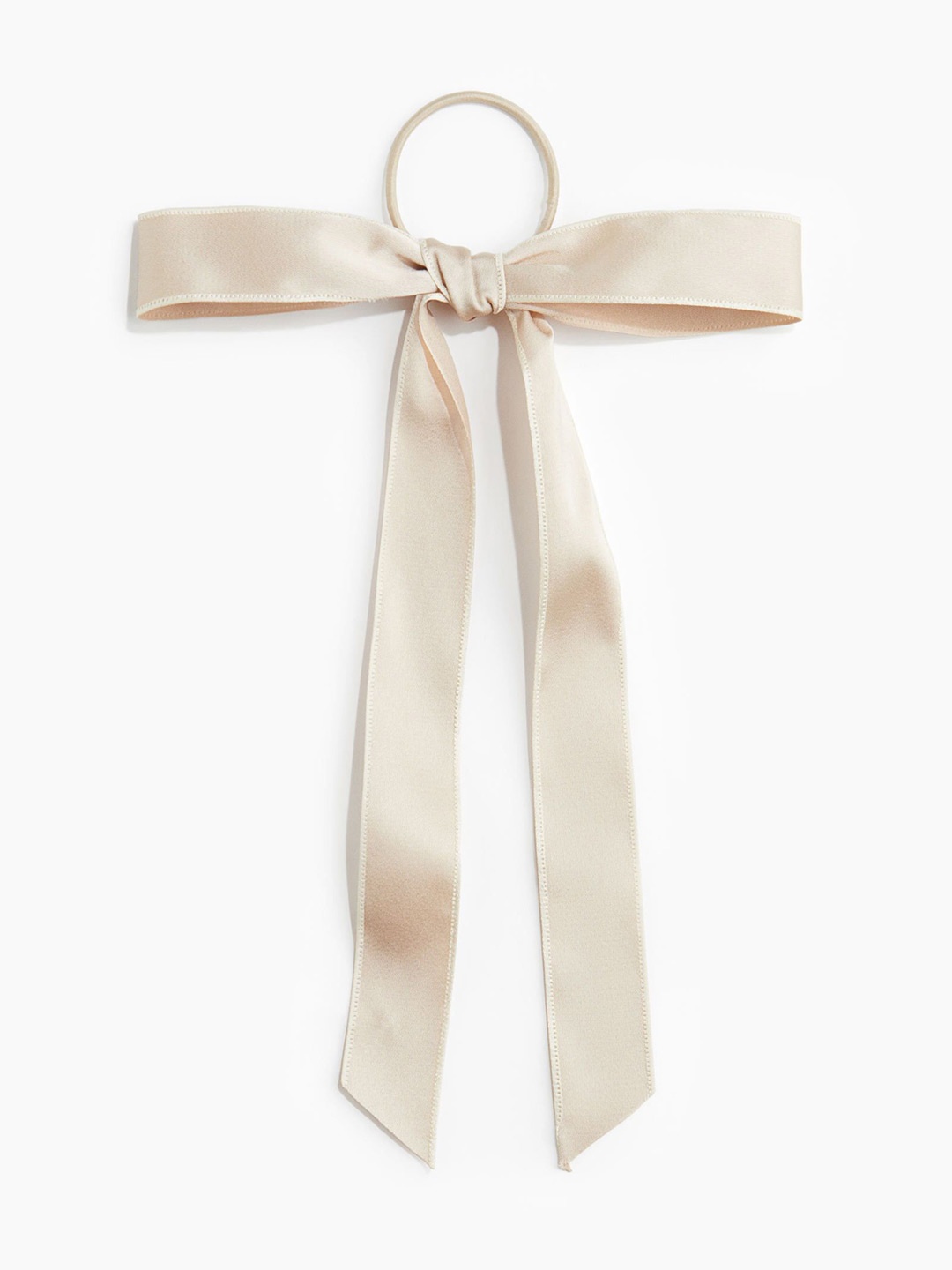 

H&M Women Bow Detail Ponytail Holder, Beige