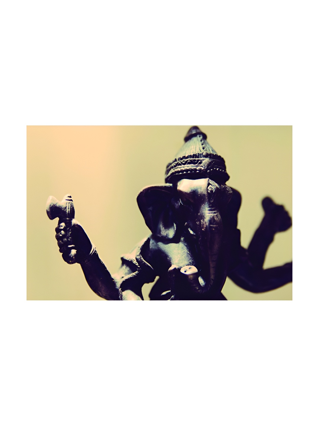 

Inephos Black & Cream Lord Ganesh Religious Printed Canvas Wall Art