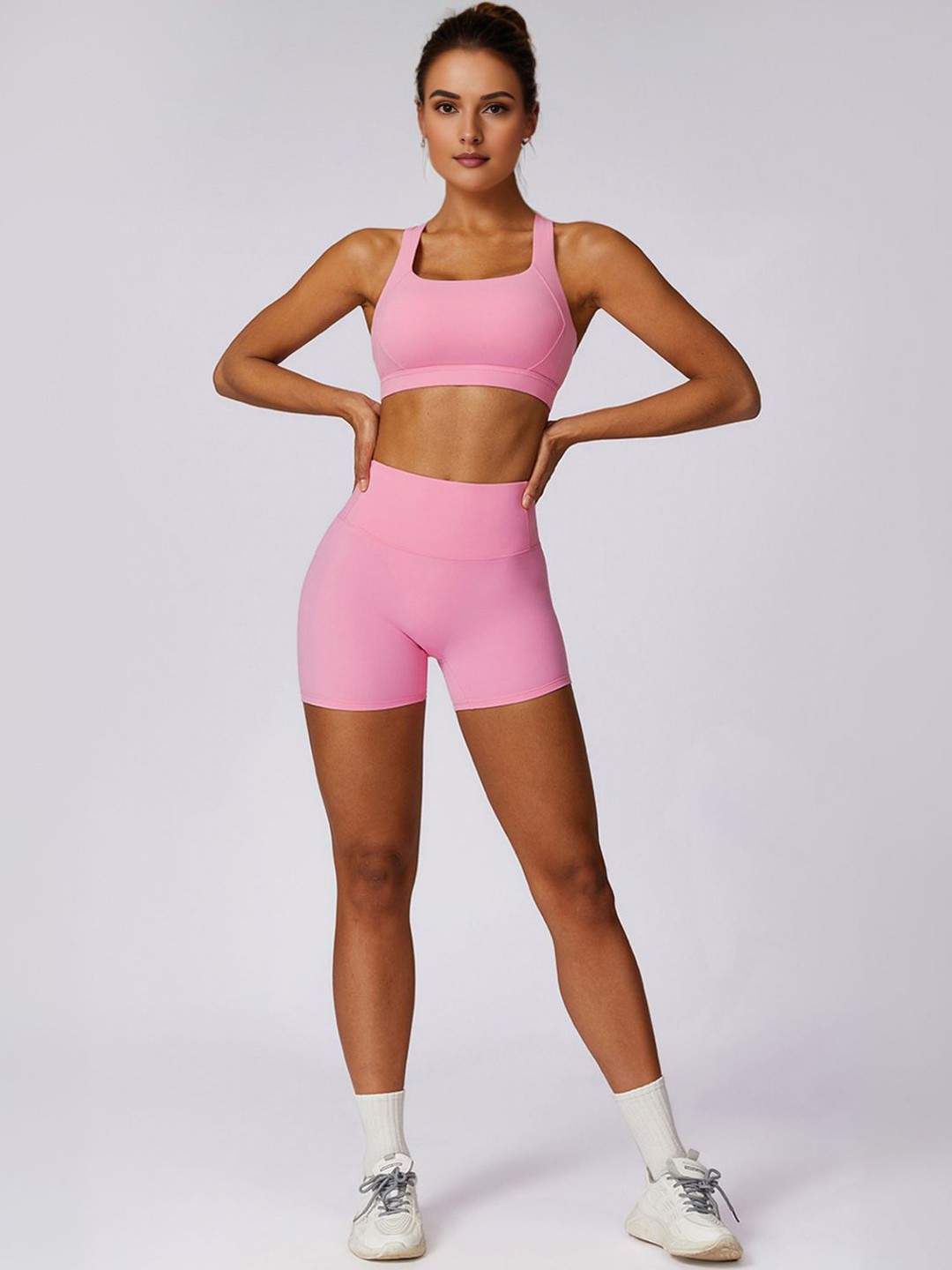 

StyleCast Women Skinny Fit Sports Shorts, Pink