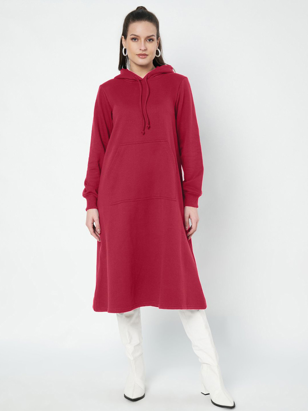 

BRINNS A-Line Midi Dress, Maroon