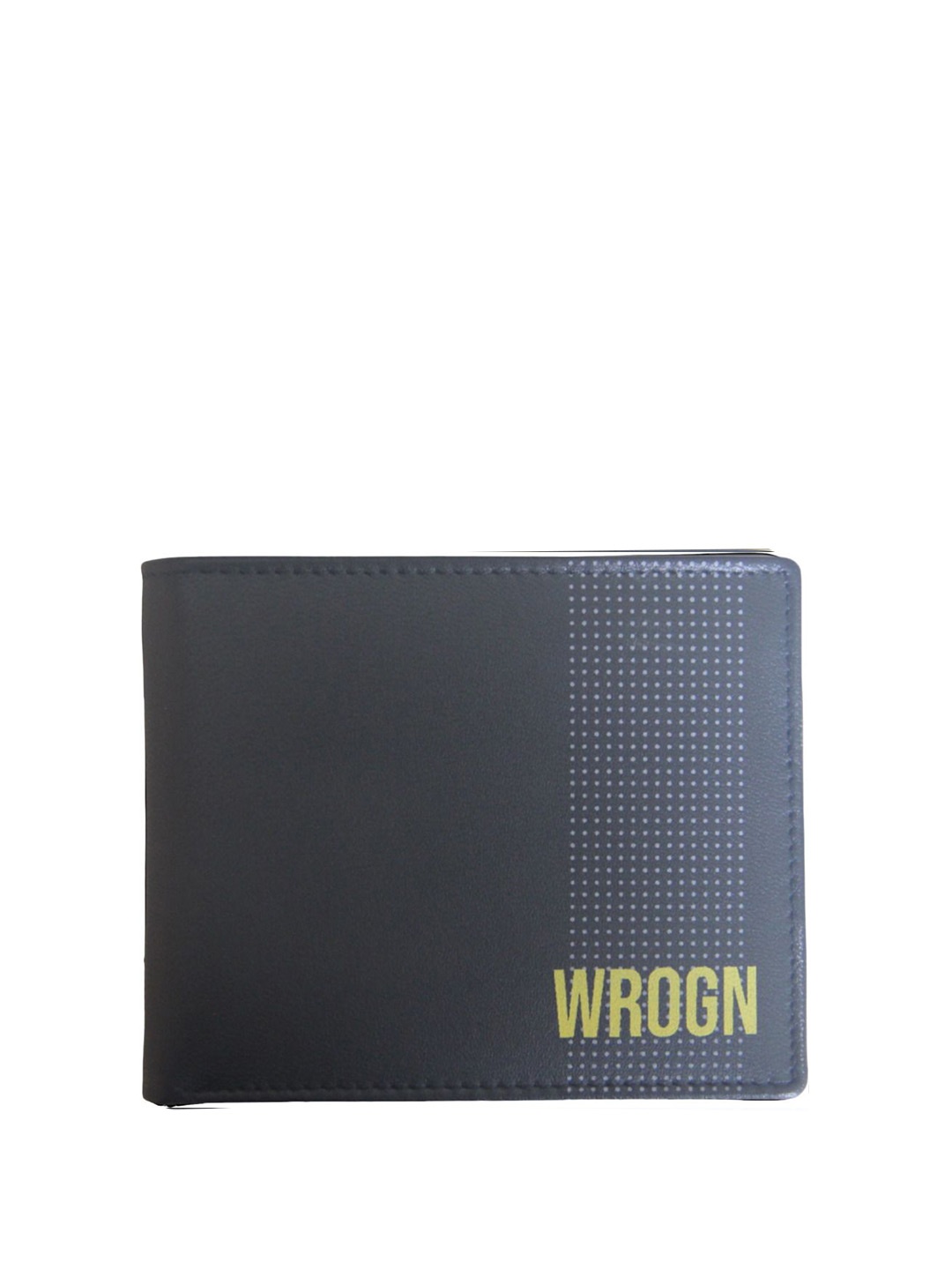 

WROGN Men Leather Two Fold Wallet, Black