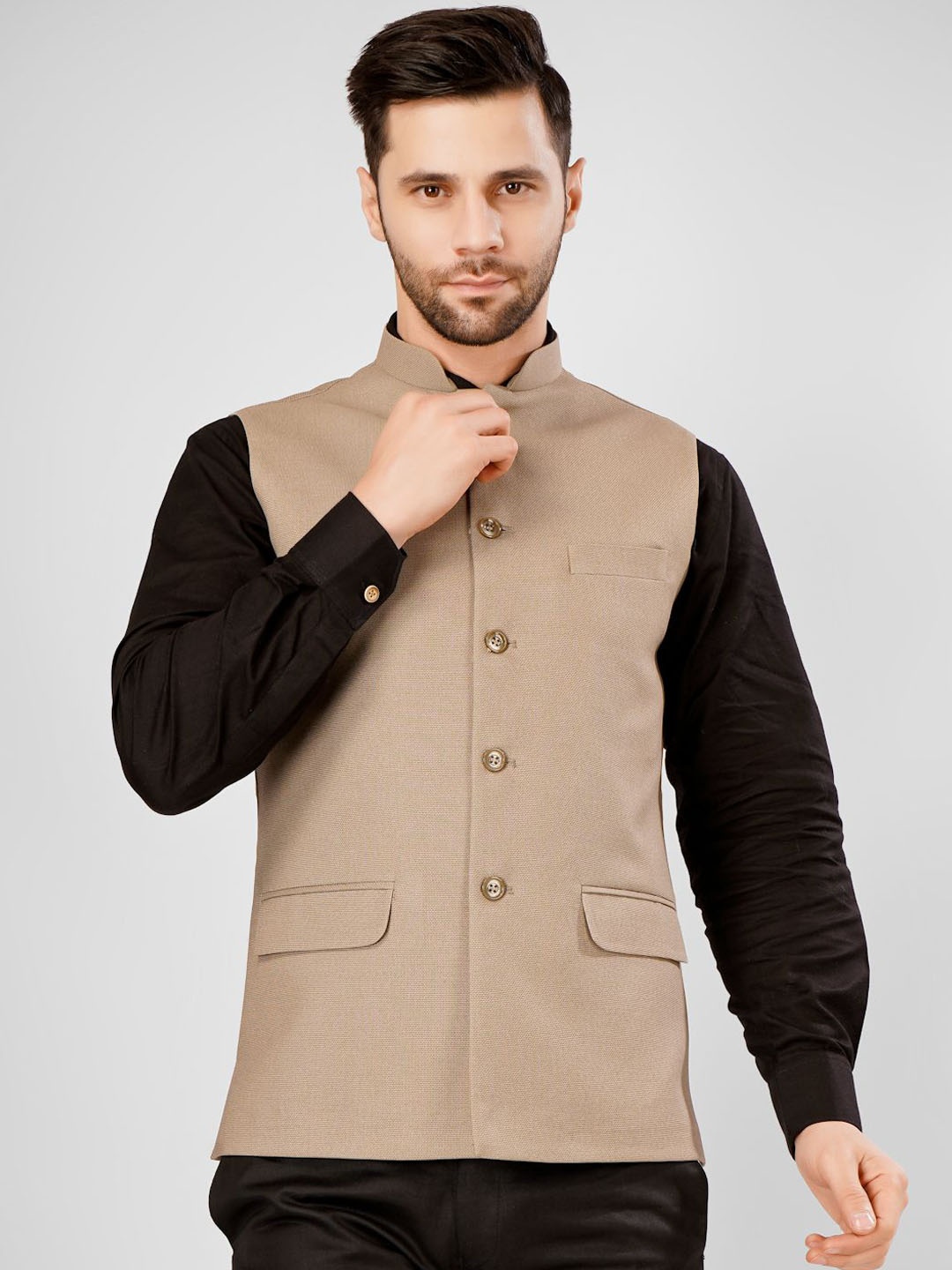 

Wintage Men Nehru Jacket, Beige