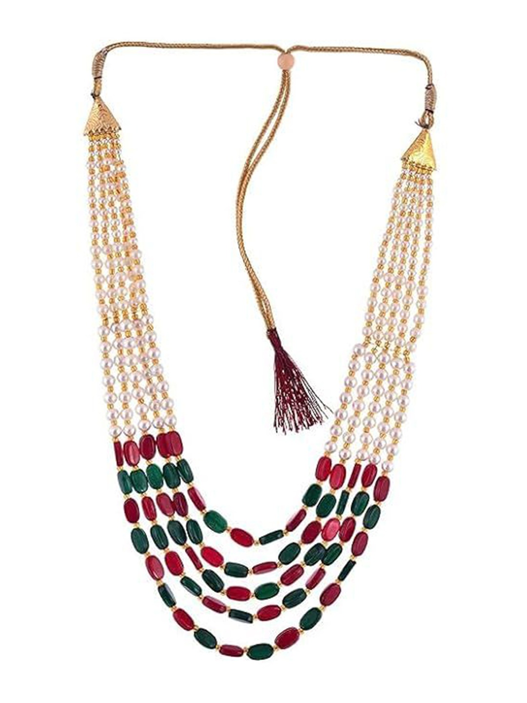 

Kezlin Gold-Plated Artificial Beaded Layered Necklace