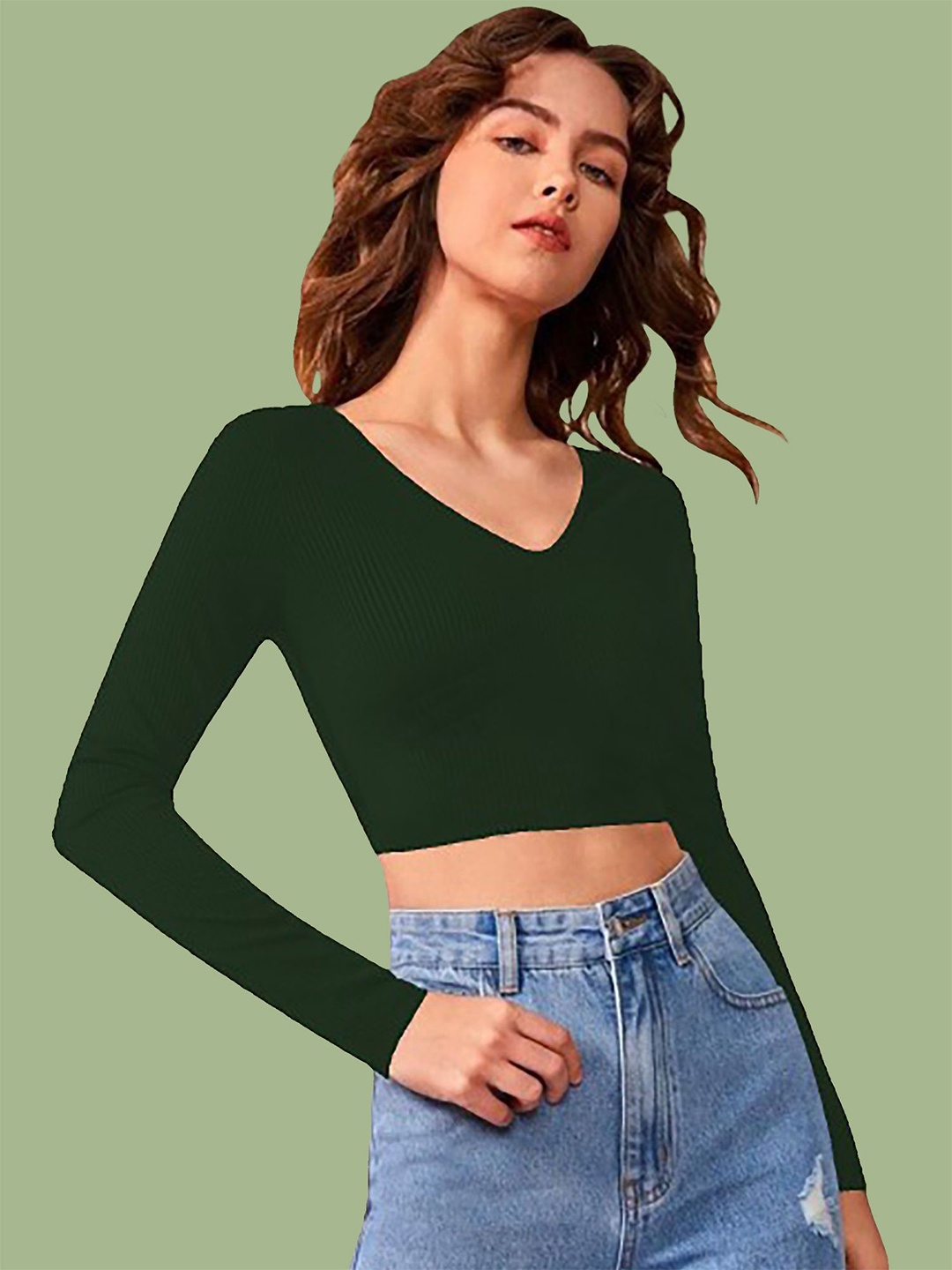 

Dream Beauty Fashion Crop Top, Green