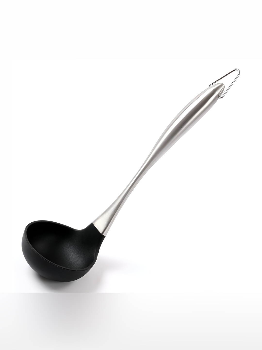 

Baskety Steel & Black Heat Resistant Soup Ladle Scoop With Handle