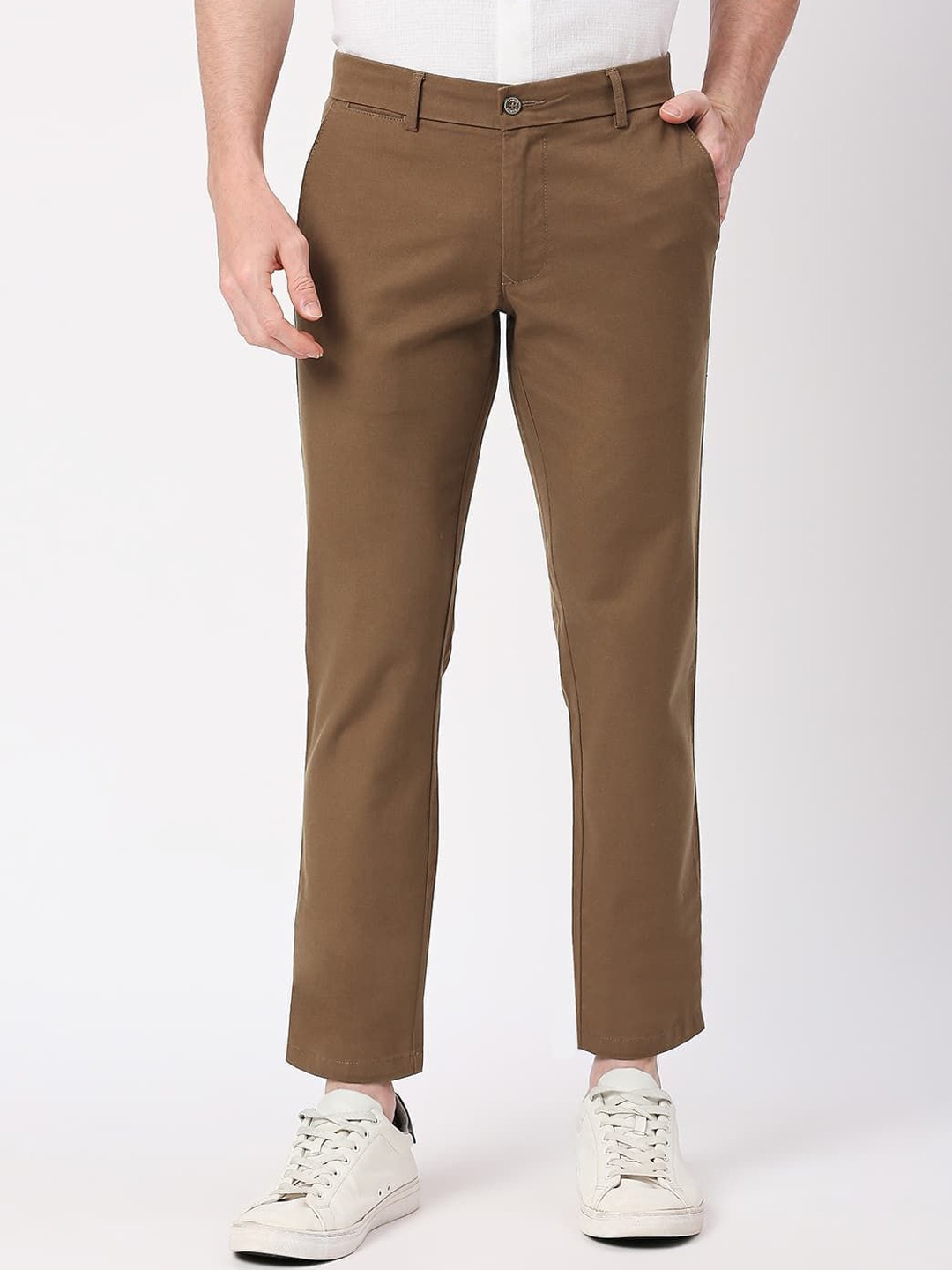

Basics Men Comfort Trousers, Brown