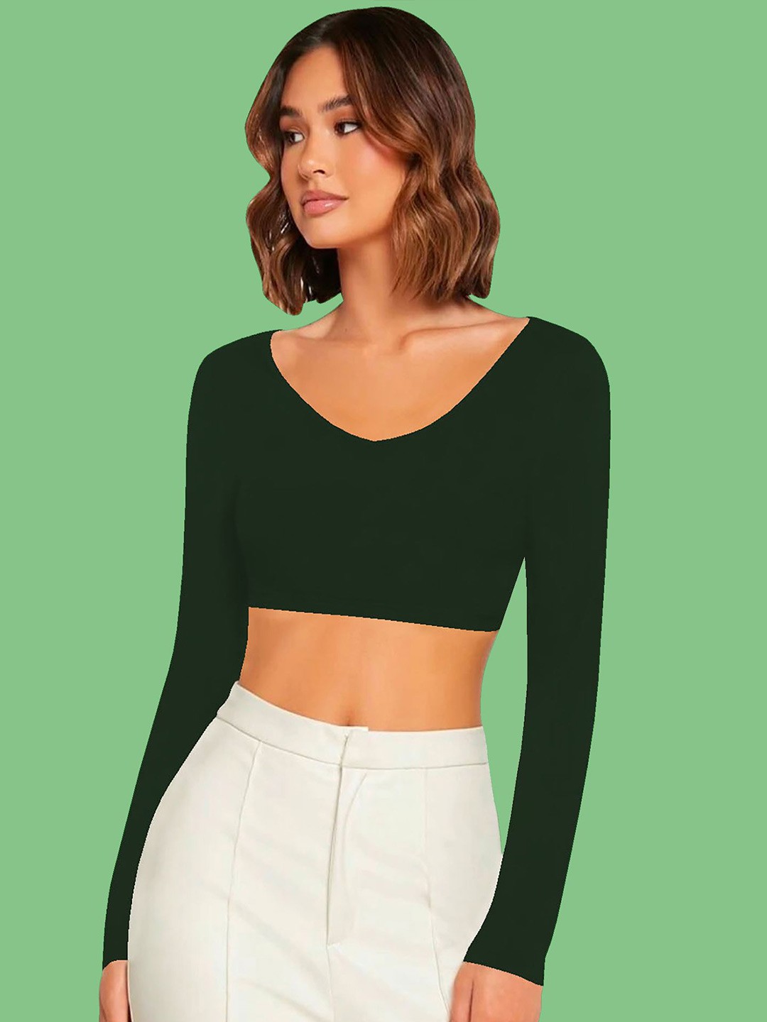 

Dream Beauty Fashion Crop Top, Green