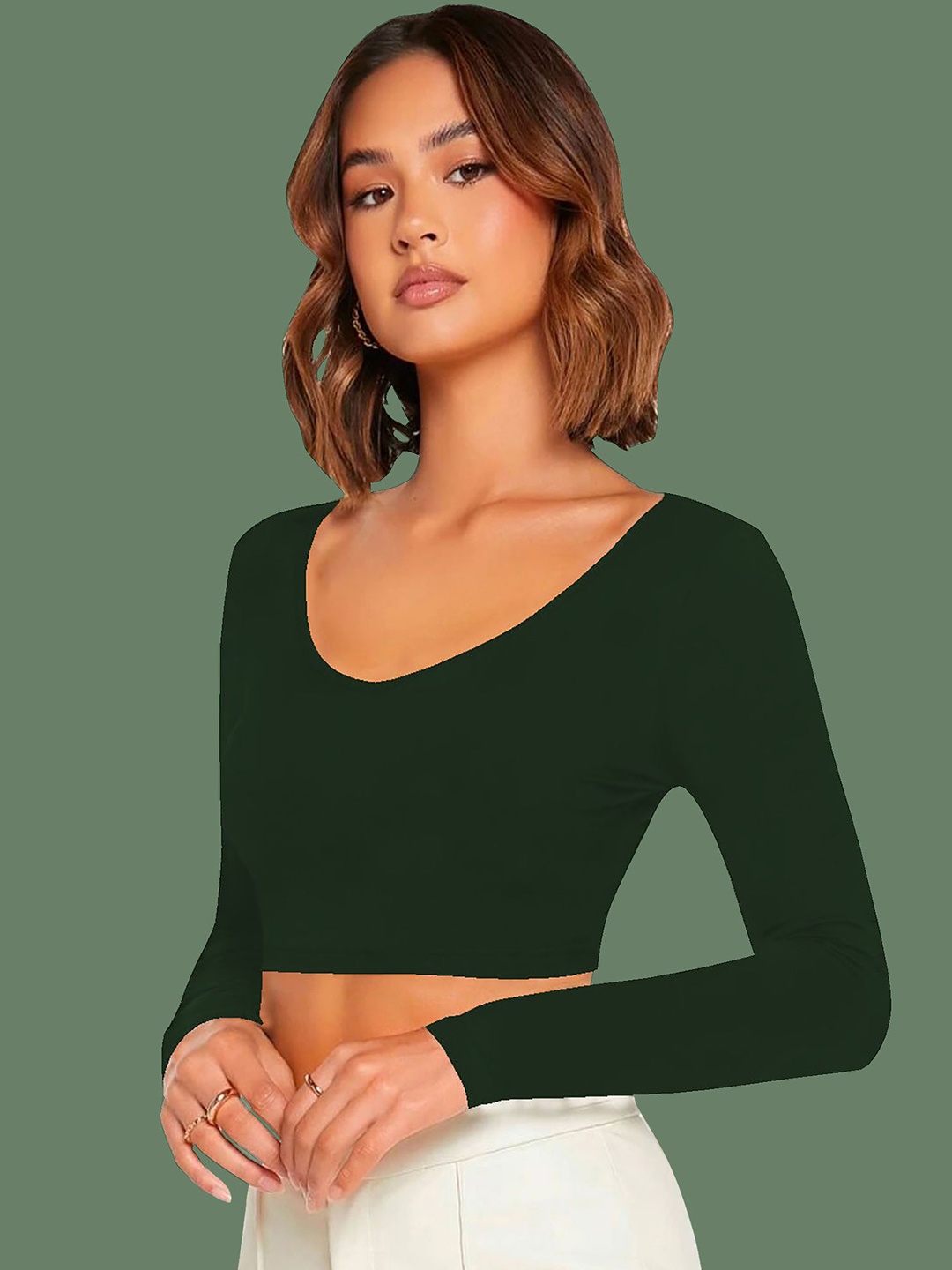 

Dream Beauty Fashion Crop Top, Green