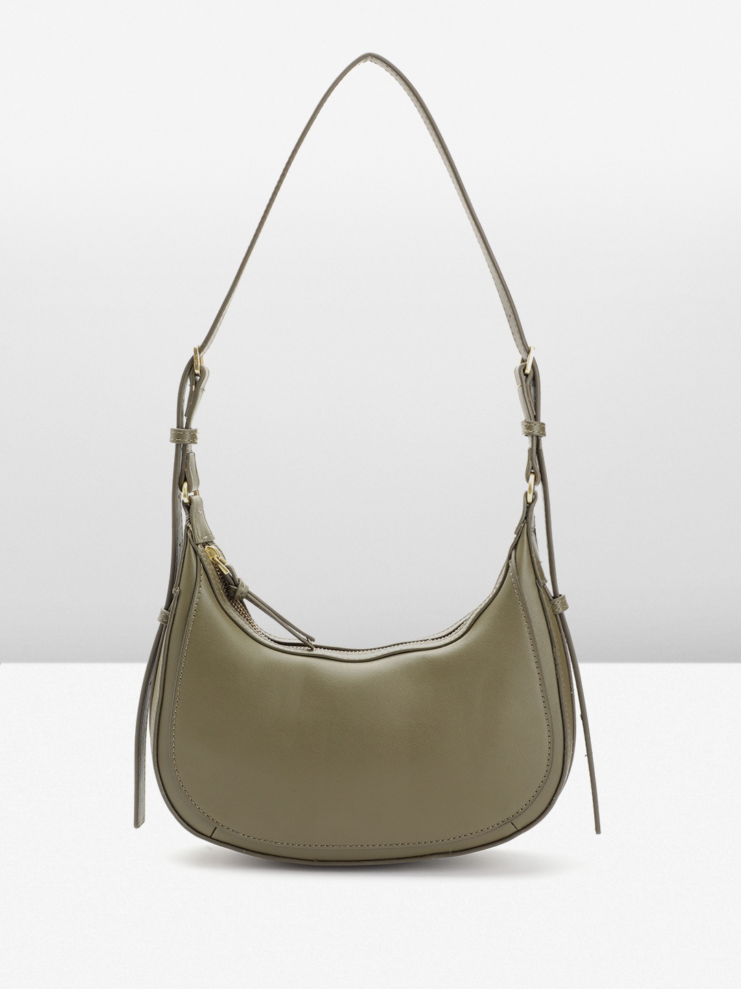 

MANGO Structured Shoulder Bag, Olive