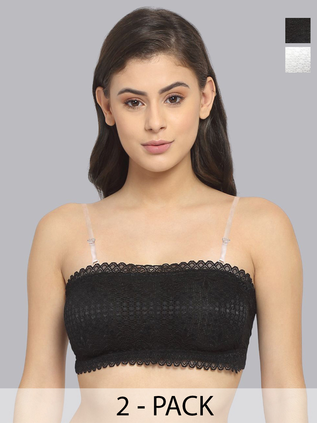 

Friskers Bra Half Coverage Lightly Padded, Black