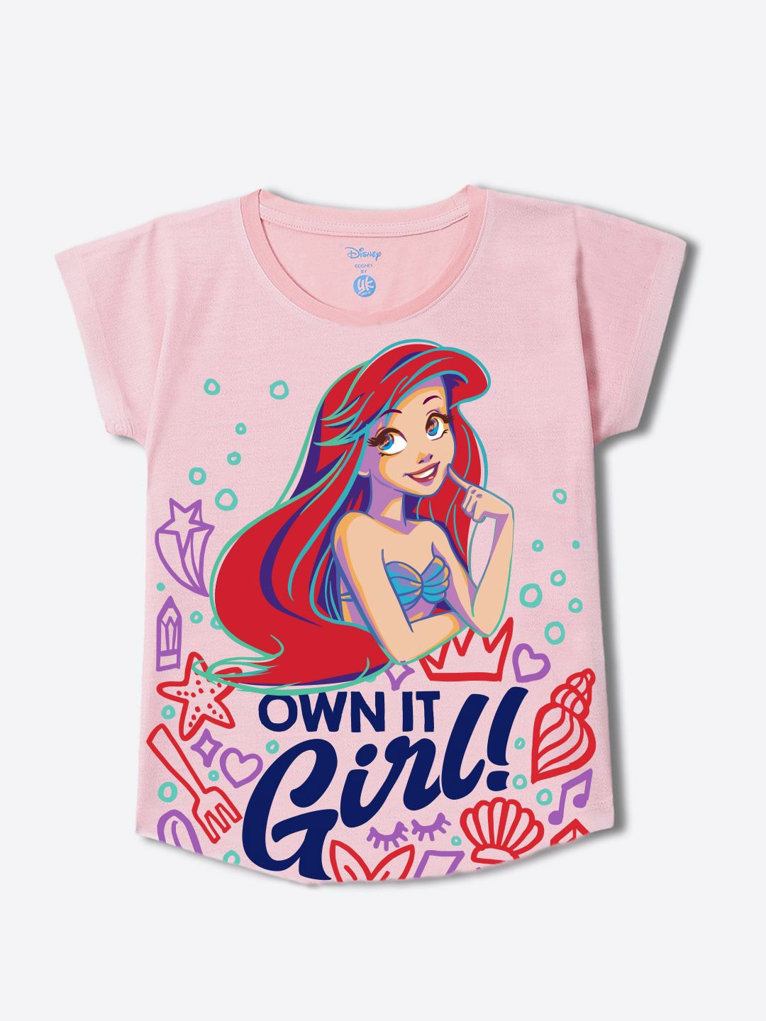 

YK Disney Print Top, Pink