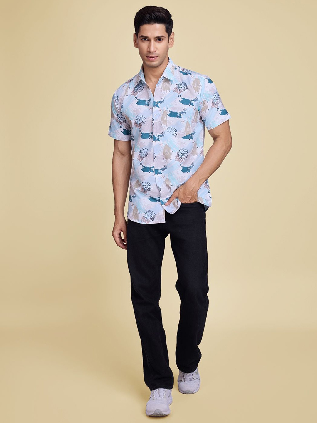 

Moda Rapido Men Standard Floral Opaque Printed Casual Shirt, Multi