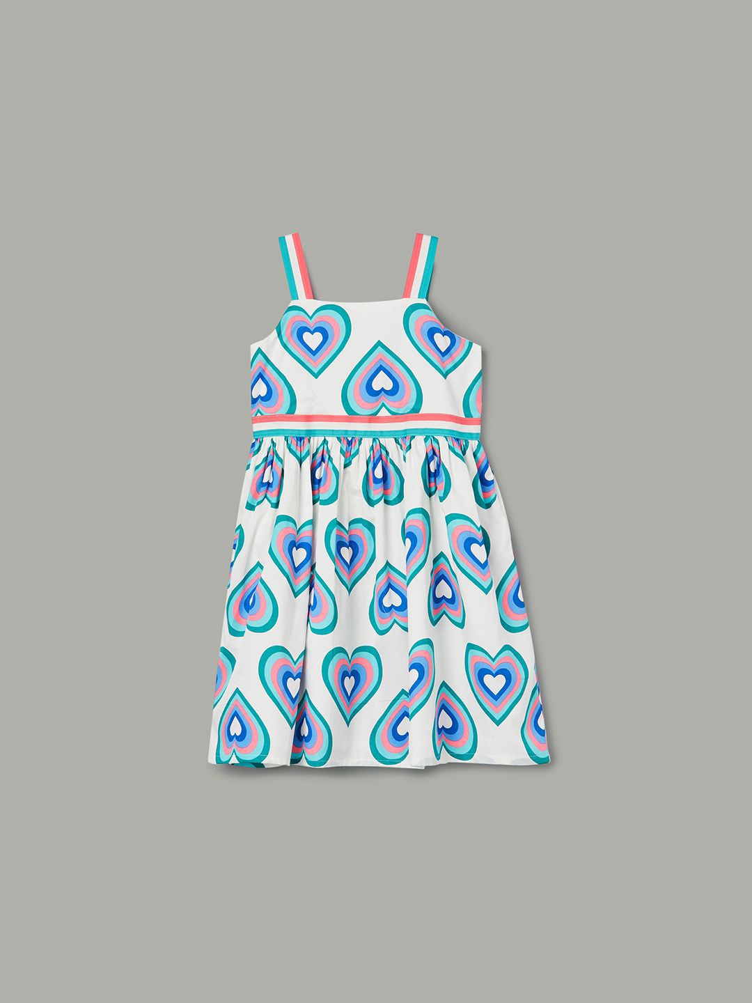 

Fame Forever by Lifestyle Girl Print Shoulder Straps A-Line Above Knee Dress, White