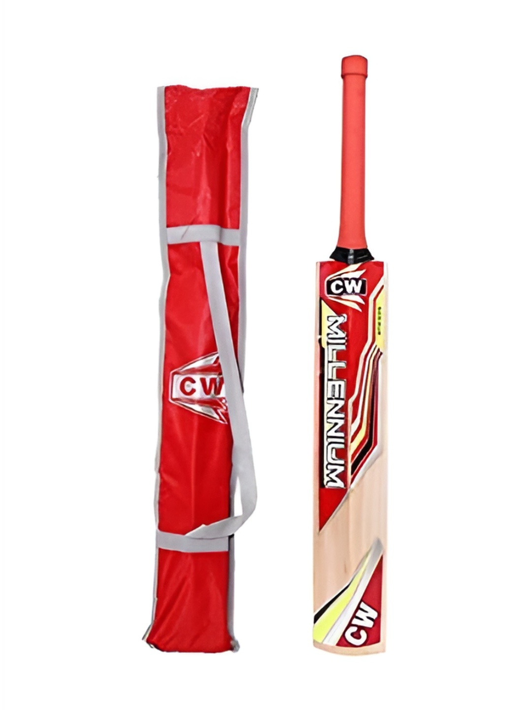

CW Millennium Kashmir Willow Cricket Bat, Red