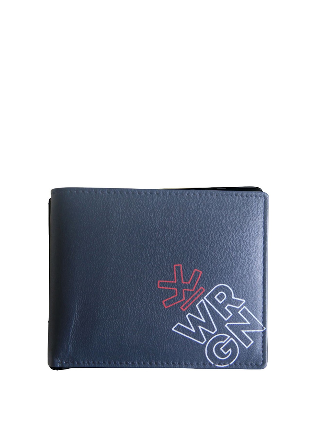 

WROGN Men Leather Two Fold Wallet, Blue