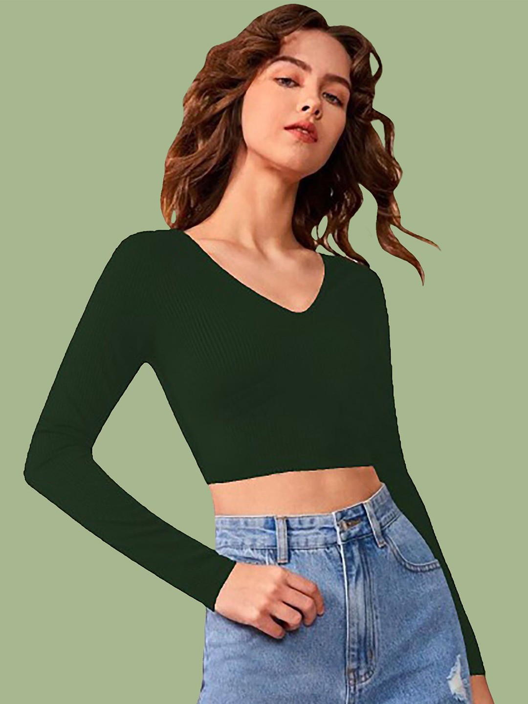 

Dream Beauty Fashion Crop Top, Green