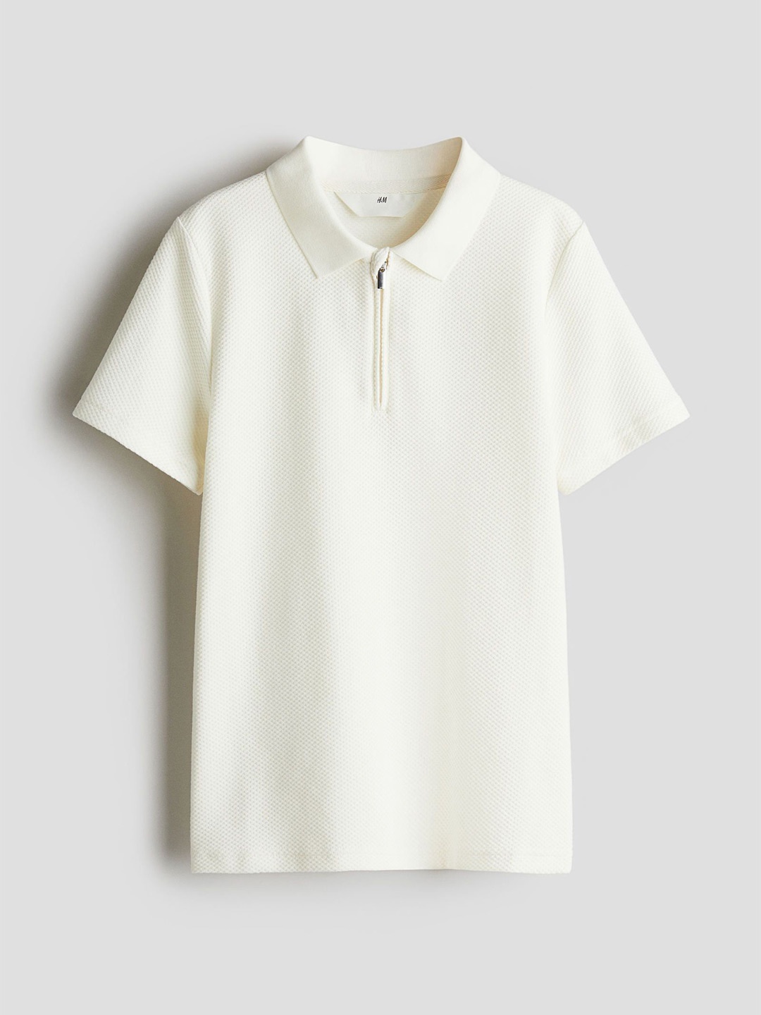 

H&M Zip-Top Polo Shirt, White