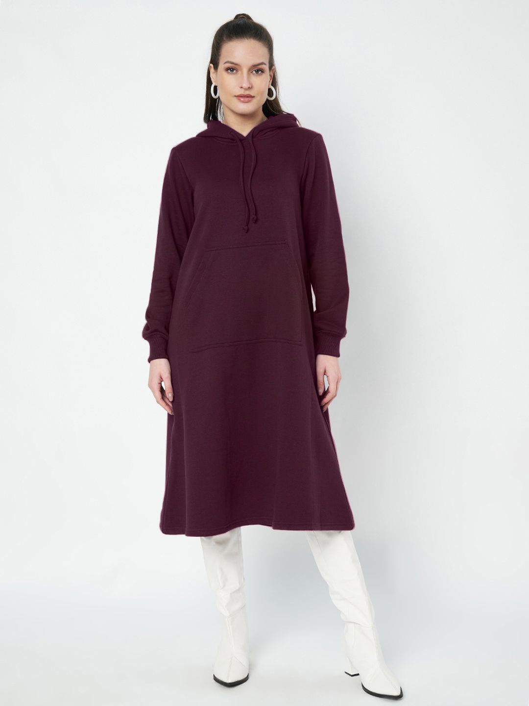 

BRINNS A-Line Midi Dress, Burgundy