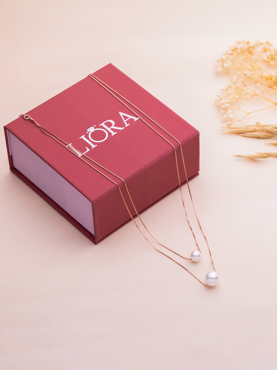 

LIORA 925 Silver Rose Gold-Plated Sterling Silver Layered Necklace