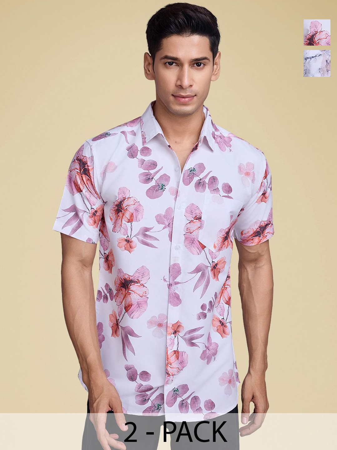 

Moda Rapido Men Standard Floral Opaque Printed Casual Shirt, Multi