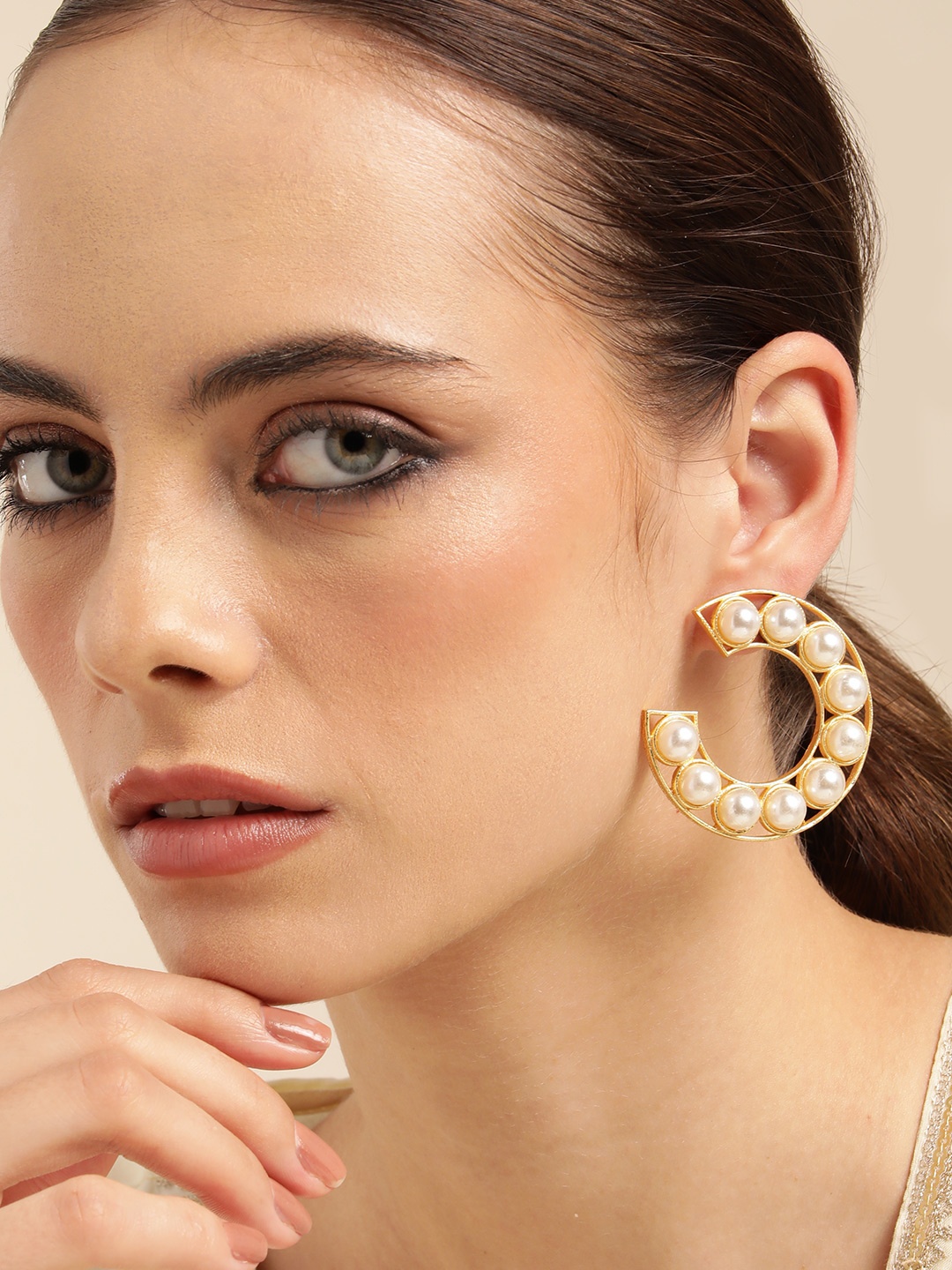 

Anouk Gold-Plated Circular Drop Earrings