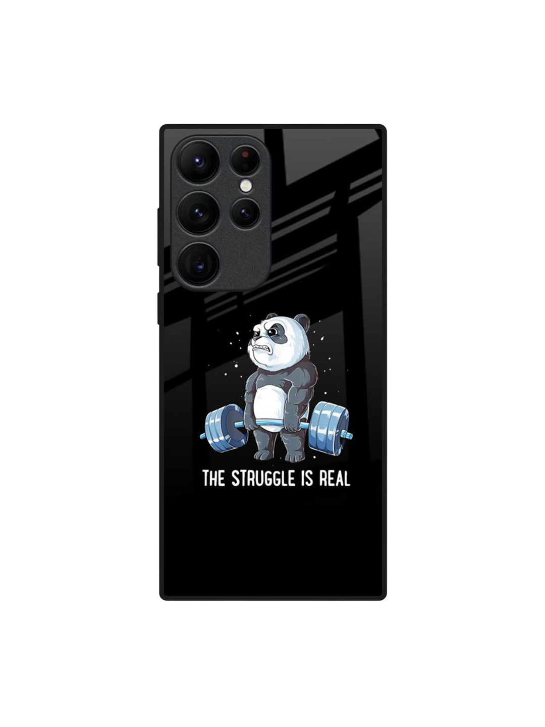 

QRIOH Real Struggle Real Printed Samsung Galaxy S22 Ultra Back Case, Black