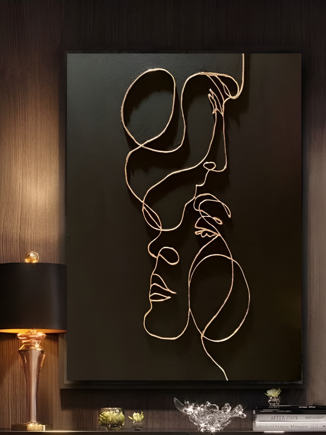 

Alaaya Decor Black Glossy Love Abstract Metal Wall Decor