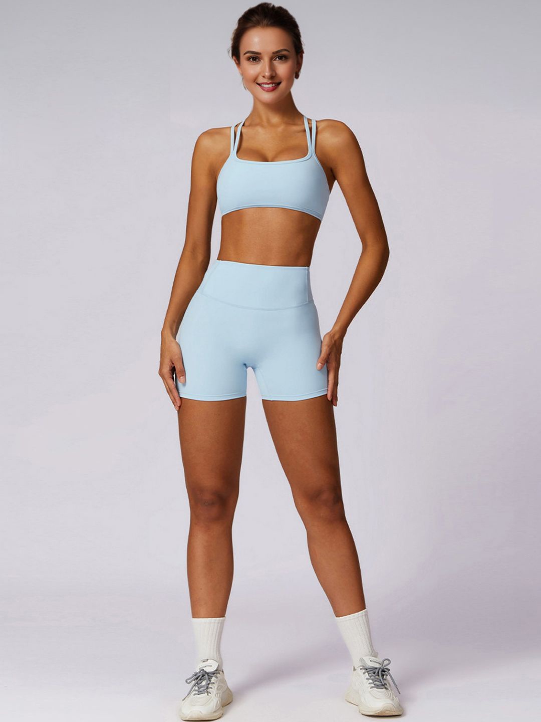 

StyleCast Women Skinny Fit Sports Shorts, Blue