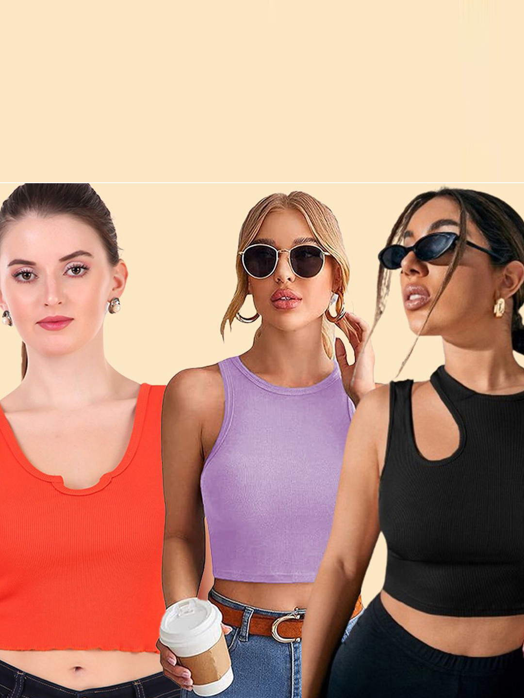 

Moda Rapido Tank Crop Top, Multi