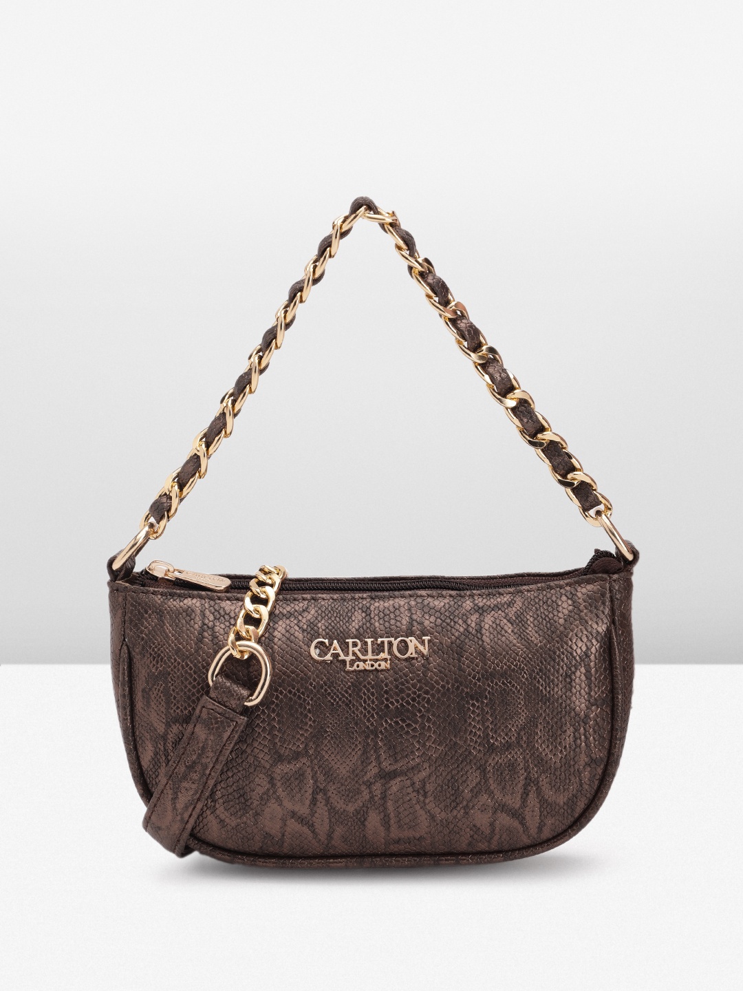 

Carlton London Textured Structured Shoulder Bag, Brown