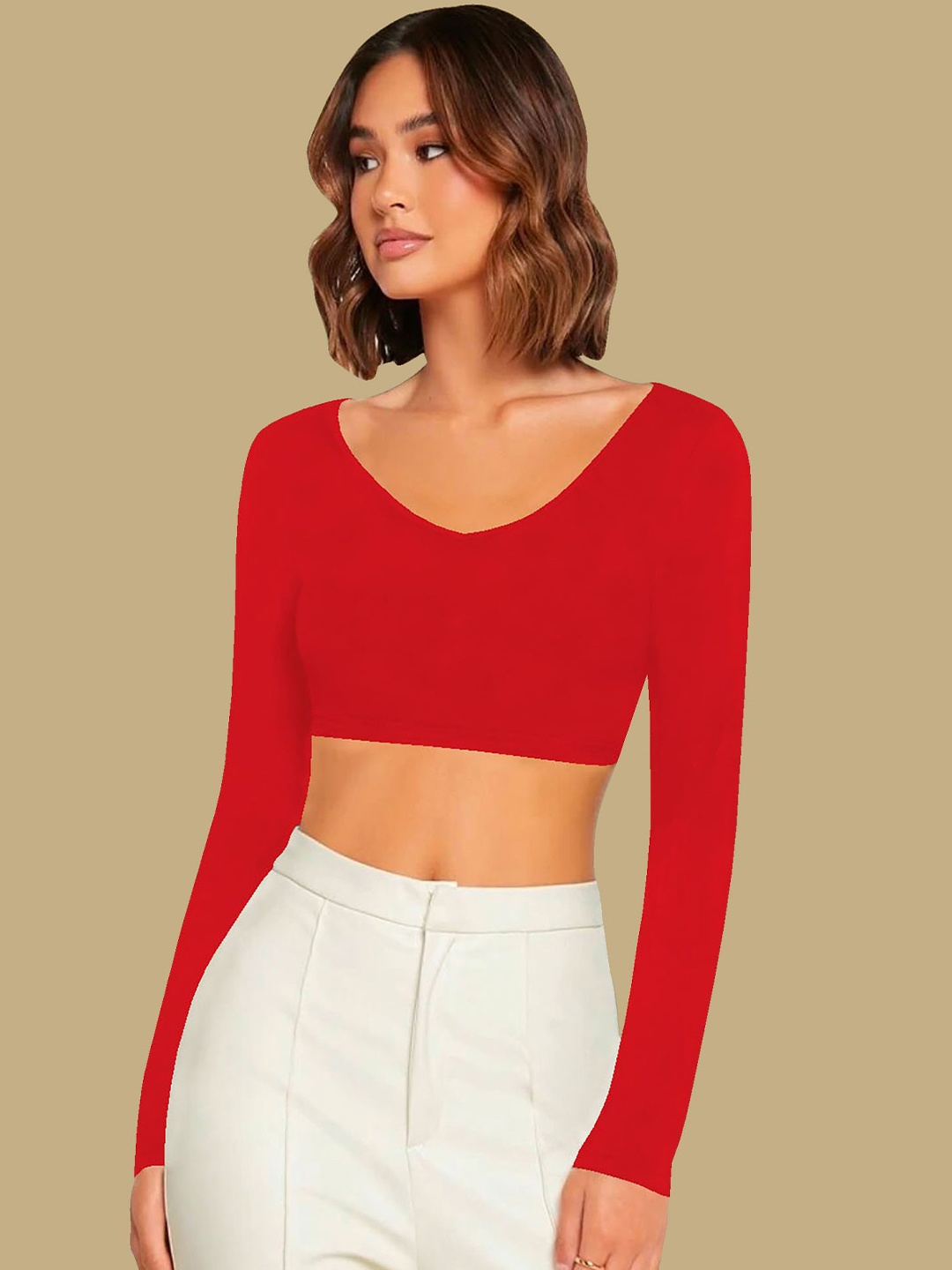 

Dream Beauty Fashion Crop Top, Red