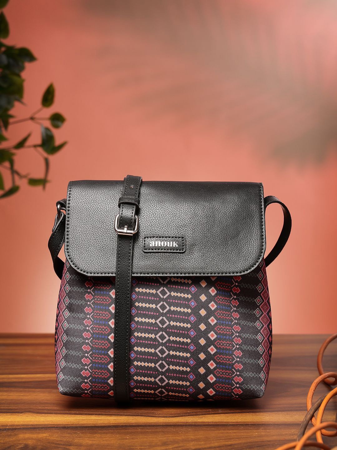 

Anouk Women Ethnic Motifs Printed Crossbody Sling Bag, Black