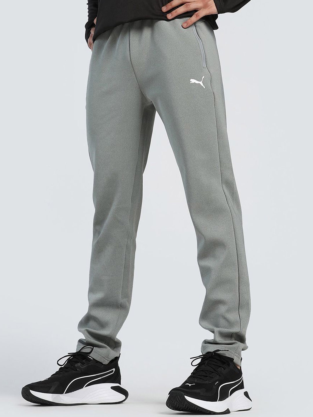 

Puma M Tec Men Brand Logo Printed Slim Fit Mid Rise Sport Pants, Grey