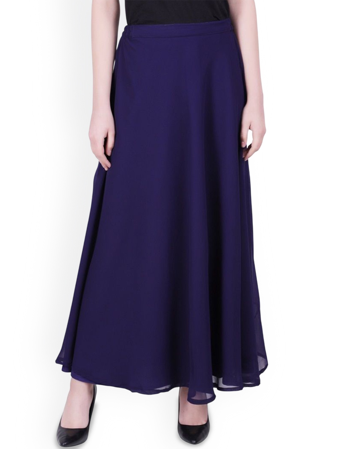 

Warsian Flared Maxi Skirt, Navy blue