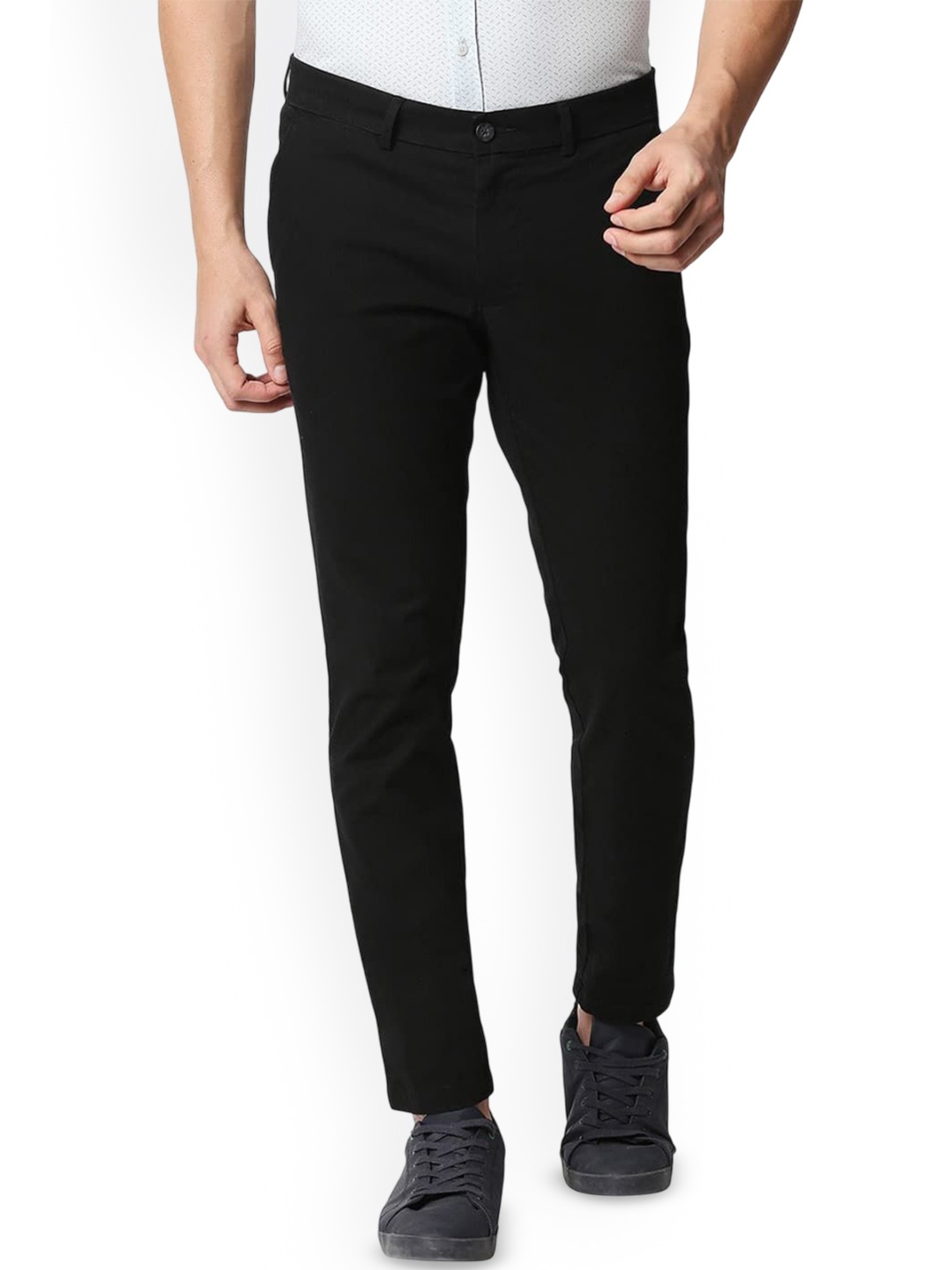 

Basics Men Comfort Low-Rise Trousers, Black