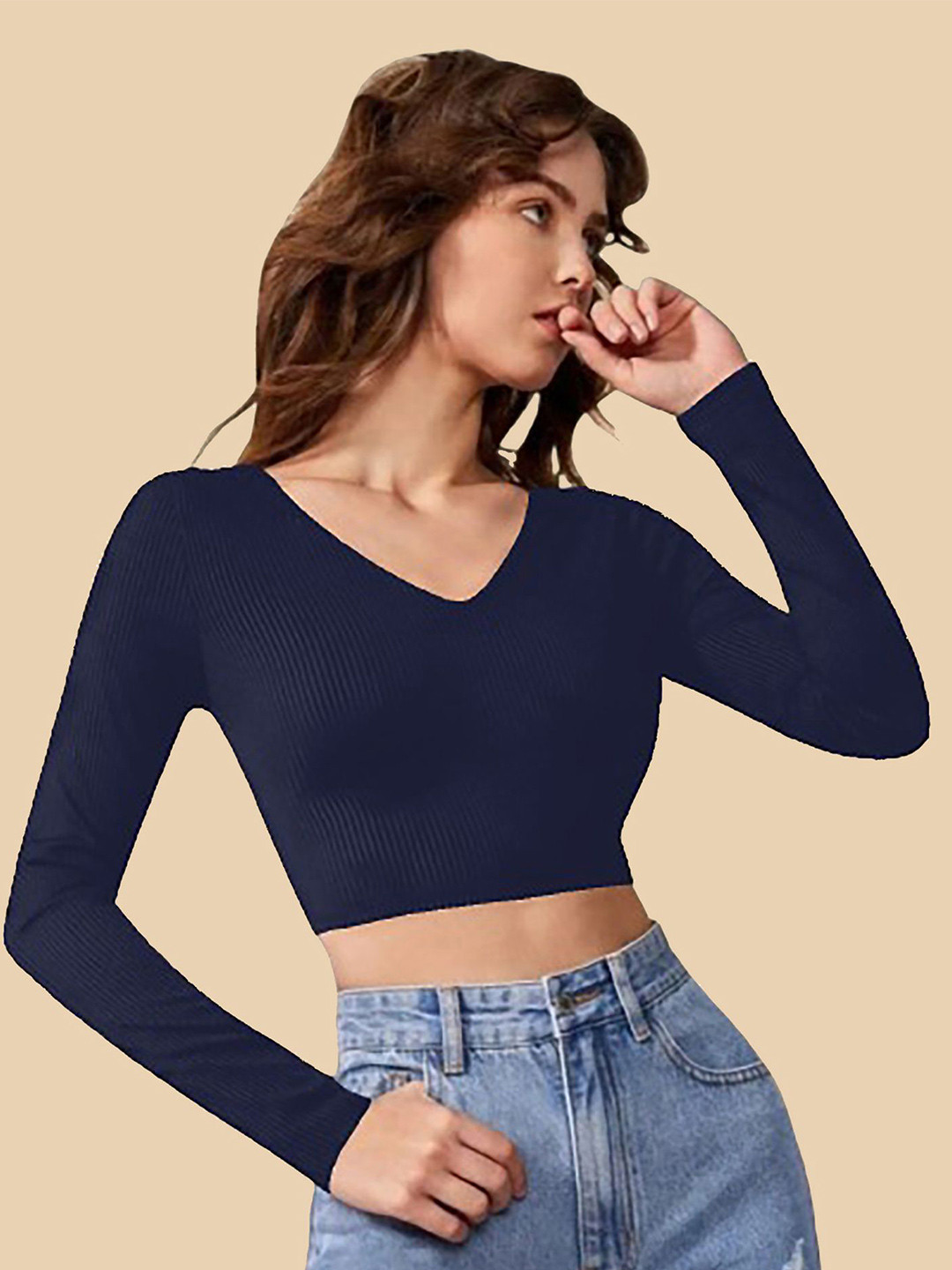 

Dream Beauty Fashion Crop Top, Navy blue