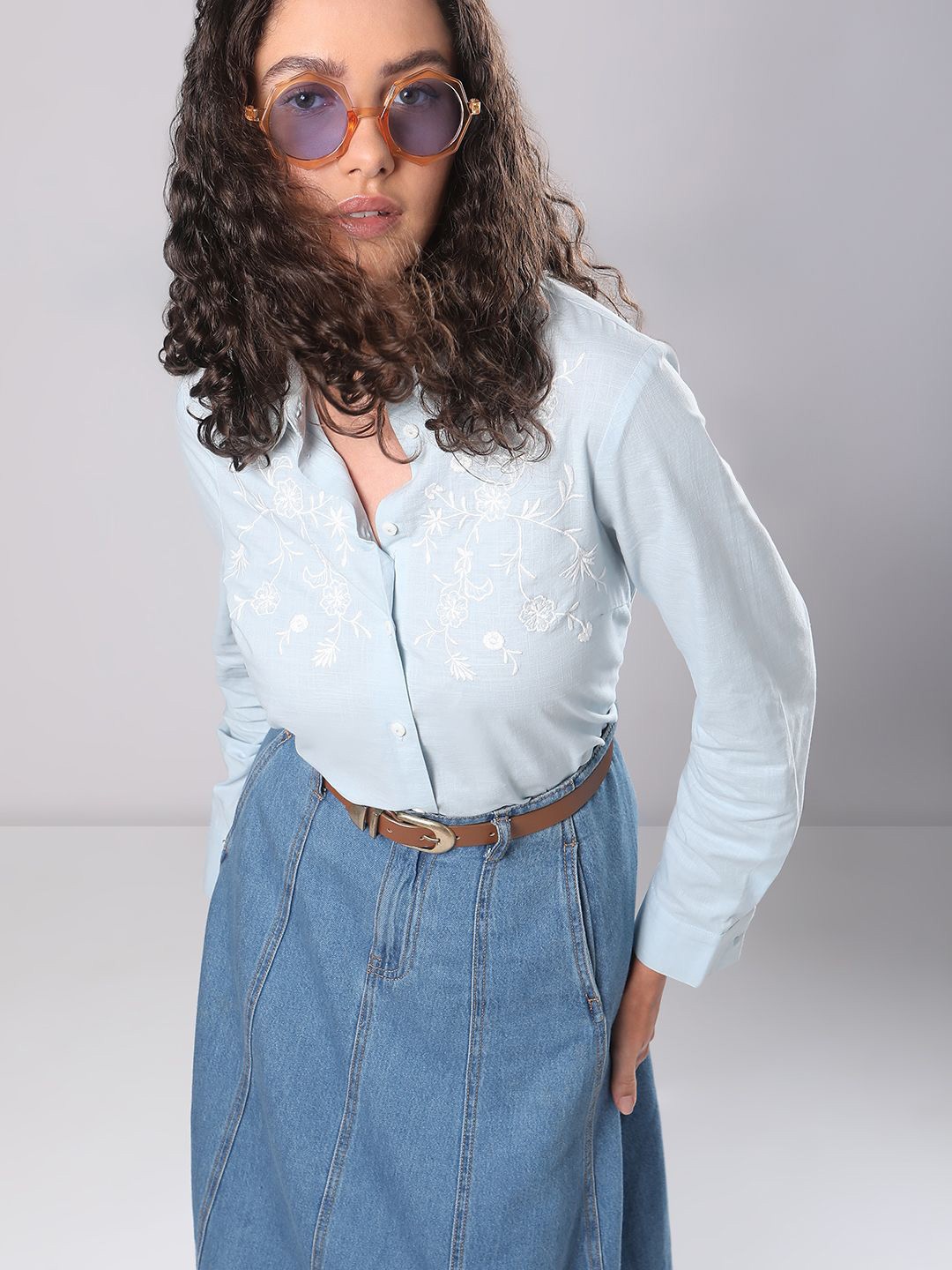

Vero Moda Women Opaque Casual Shirt, Blue