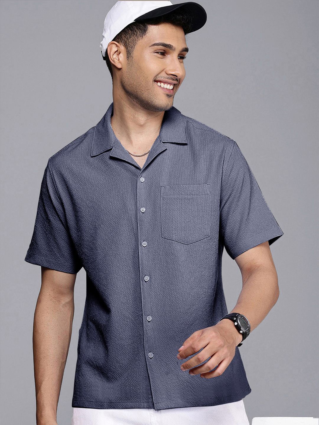 

Moda Rapido Men Standard Opaque Casual Shirt, Grey