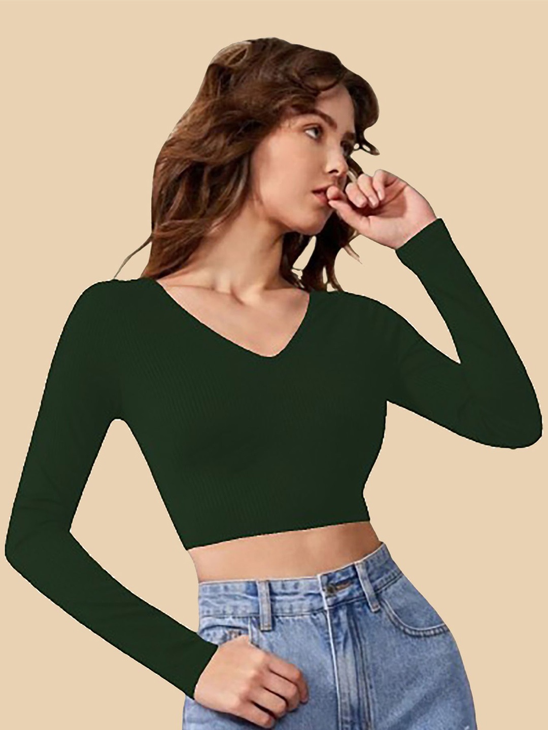 

Dream Beauty Fashion Crop Top, Green