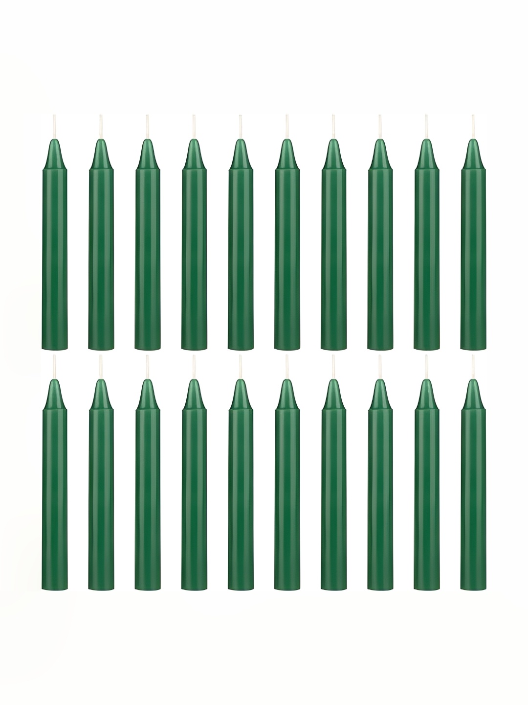 

TRUE DECOR Green 20 pieces Pillar Candle
