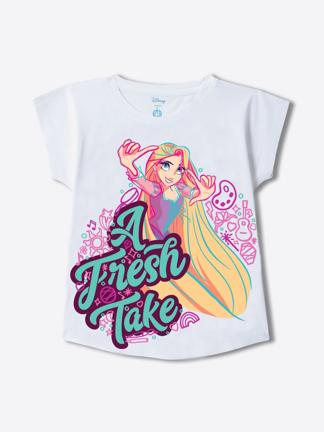 

YK Disney Print Top, White