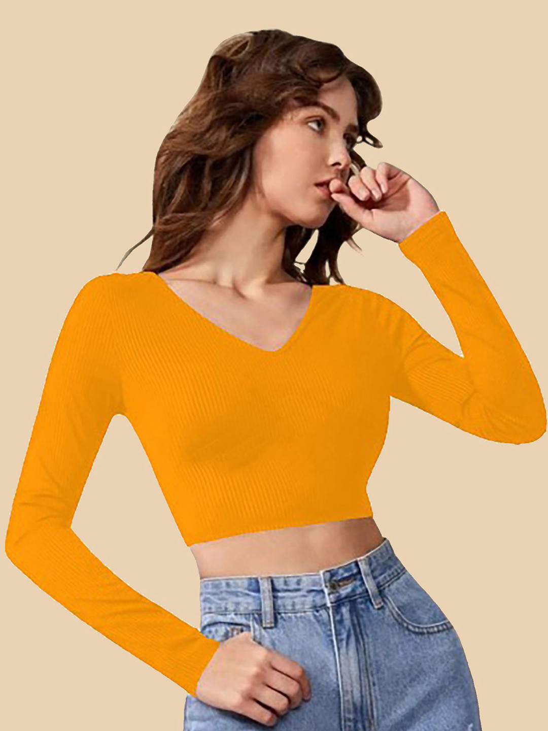 

Dream Beauty Fashion Crop Top, Yellow